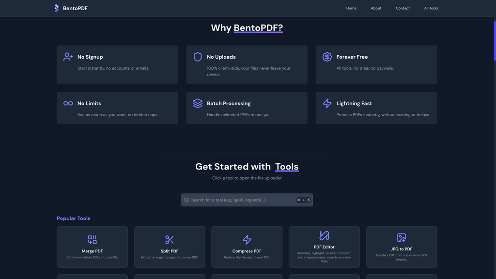 BentoPDF: Ihr datenschutzfreundliches PDF-Toolkit direkt im Browser - Cover Image